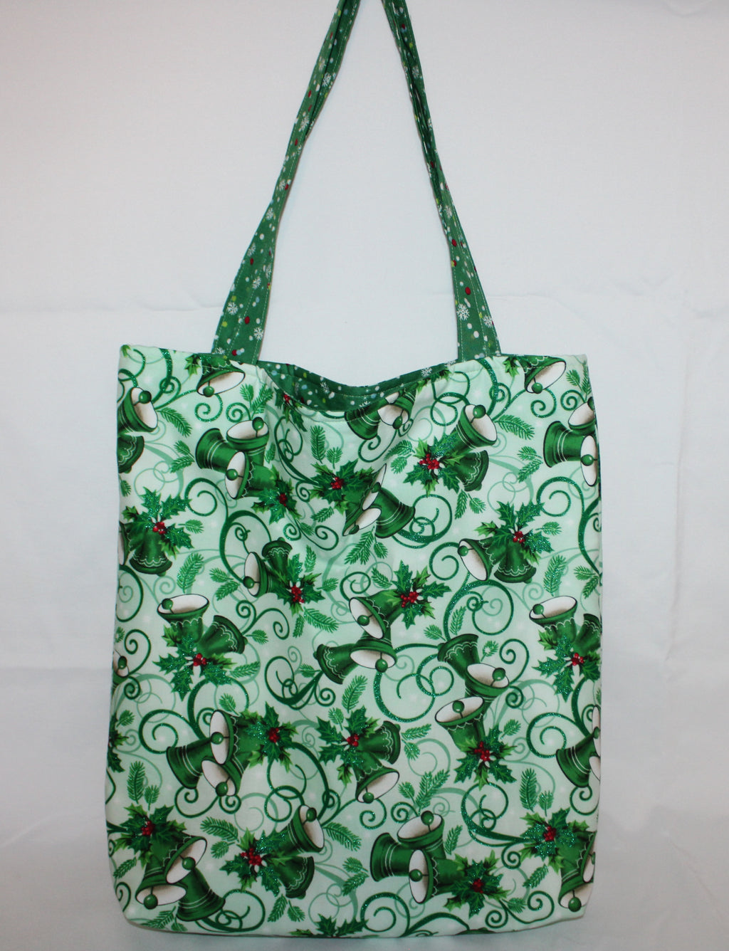 Holly bells tote bag