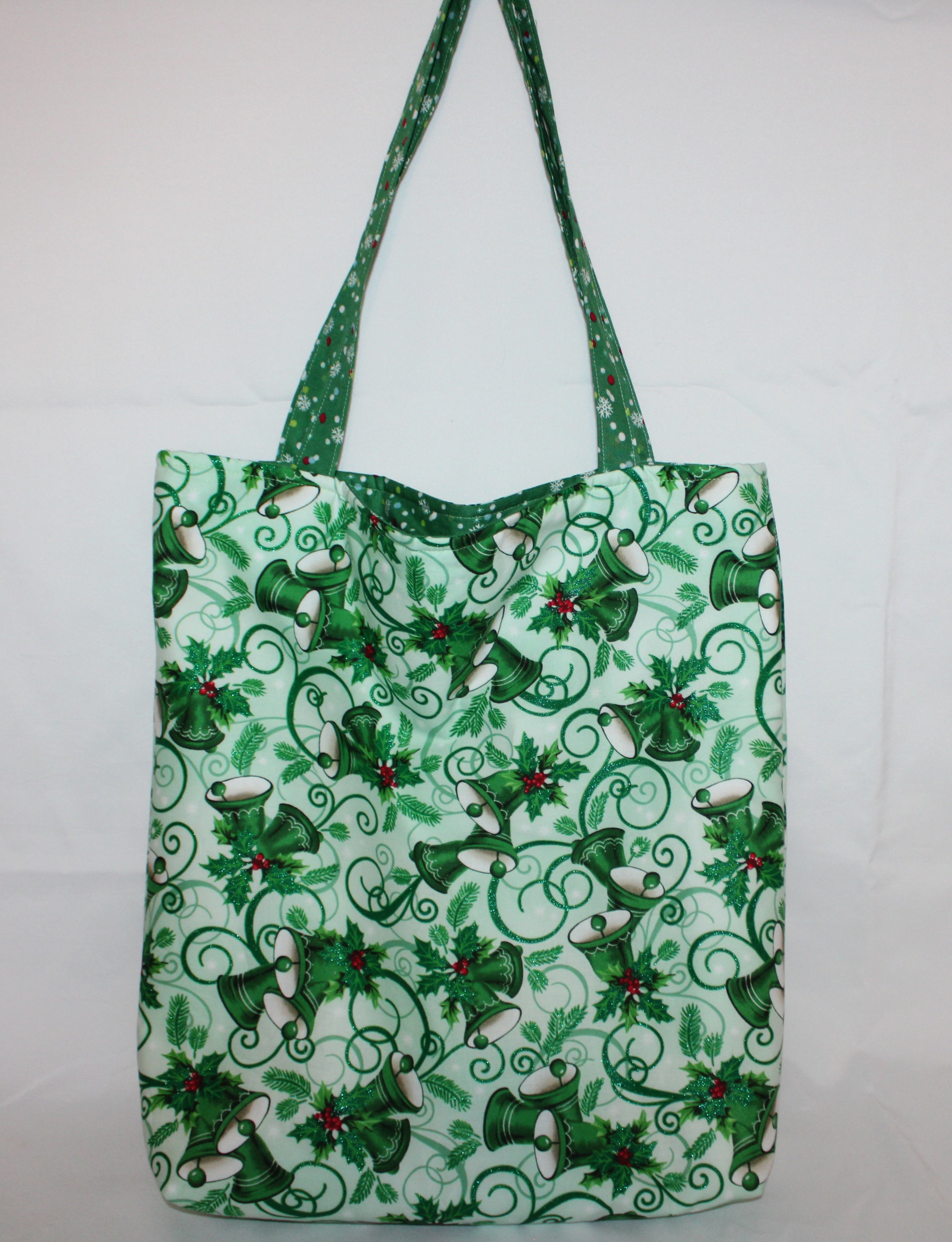 Holly bells tote bag