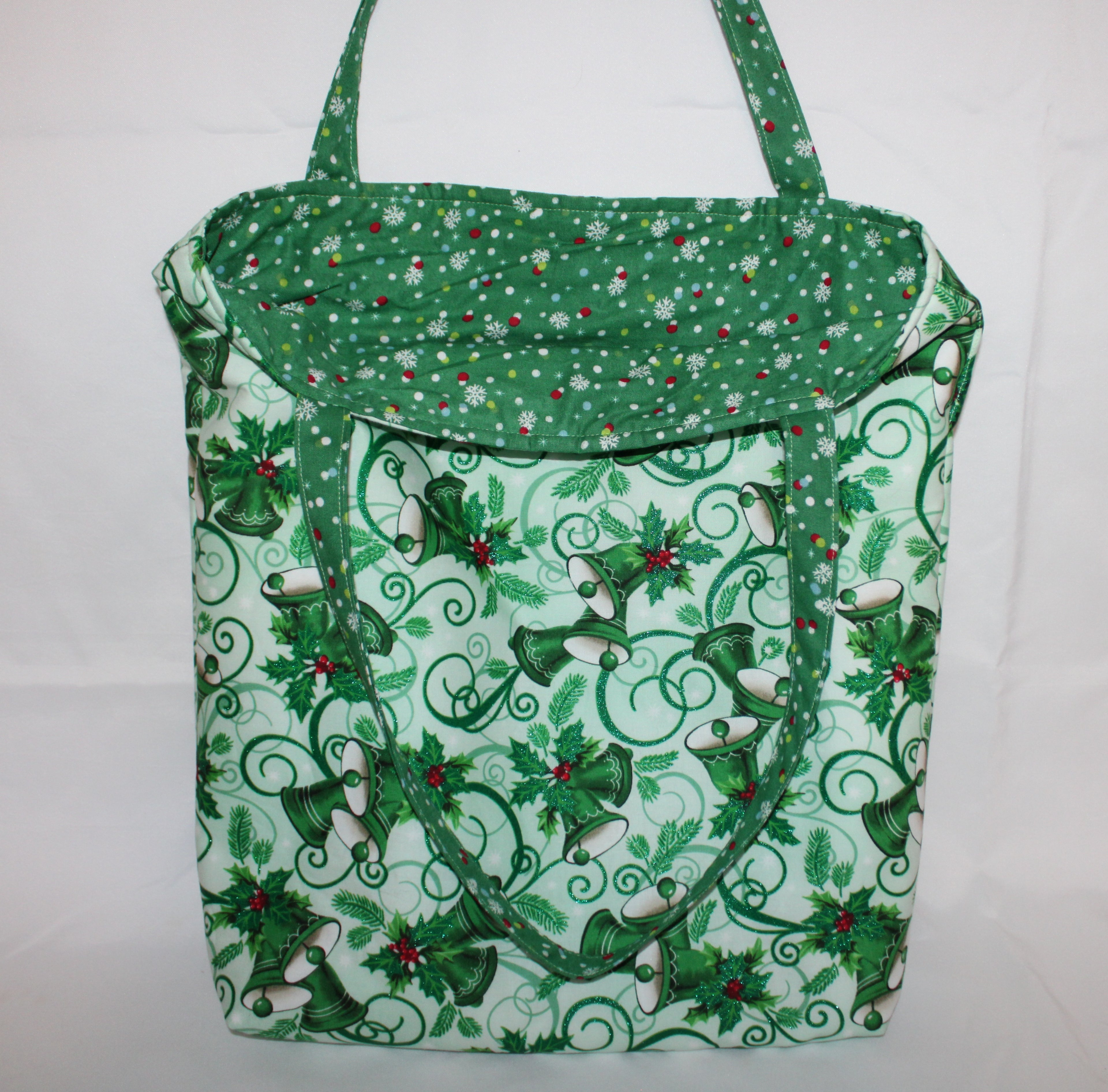 Holly bells tote bag